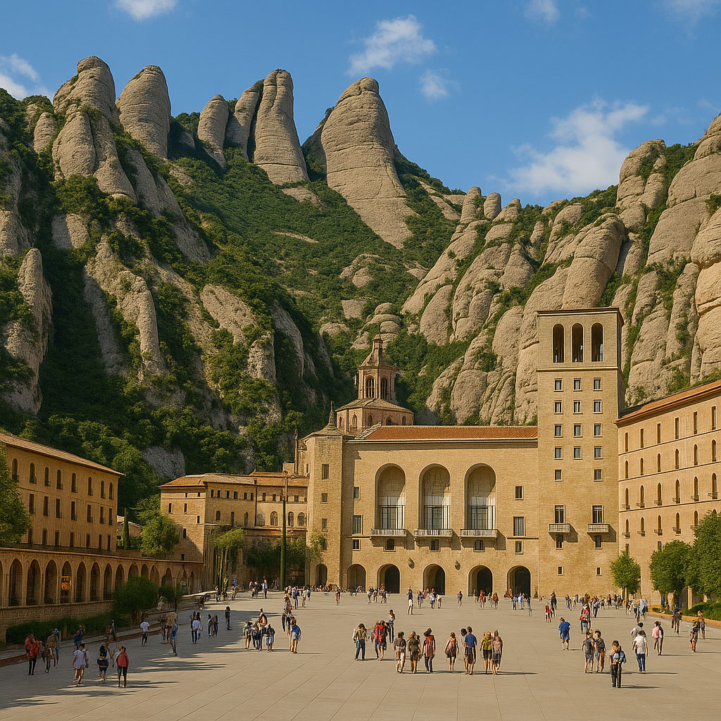 Vista de Montserrat a Catalunya, símbol del país i de les seves decisions col·lectives